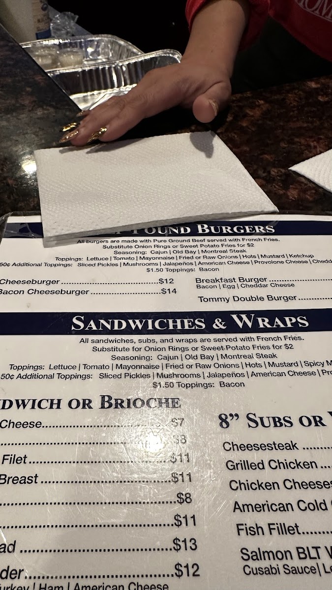 Tom's Sports Tavern Menu - Image 4