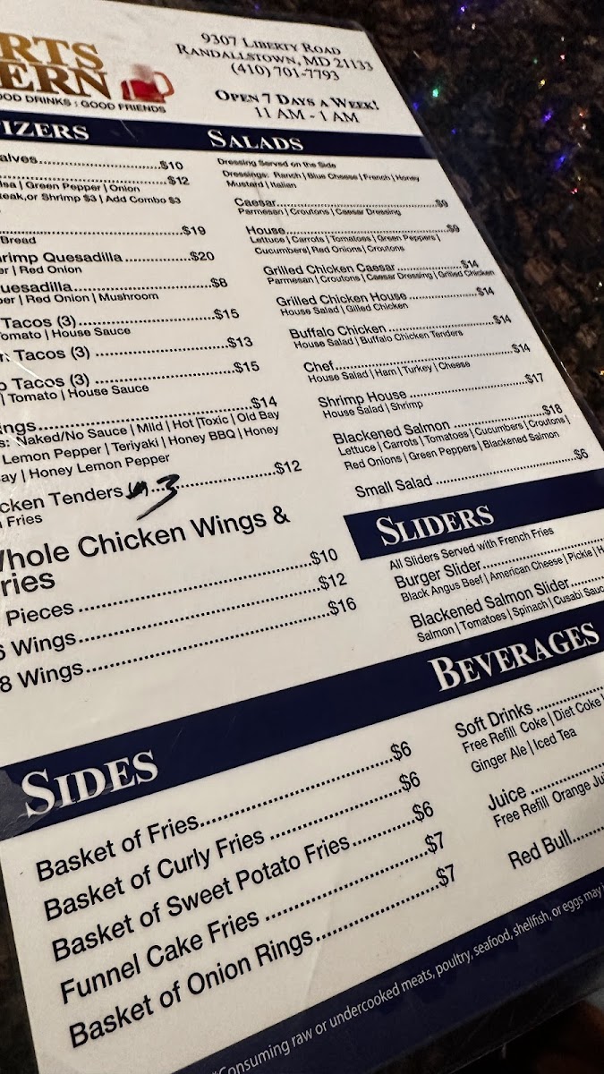 Tom's Sports Tavern Menu - Image 5